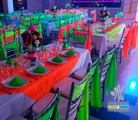 decoracion tematica neon para fiesta de quince años