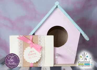 tarjeta vintage para bodas y 15 años